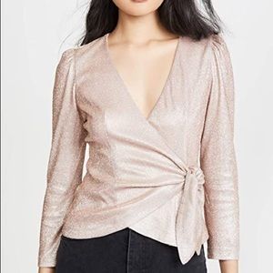 Yumi Kim Top, Blush Sparkle, Pink, Metallic, M